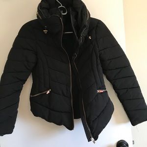 Zara almost new puff jacket with gold details
